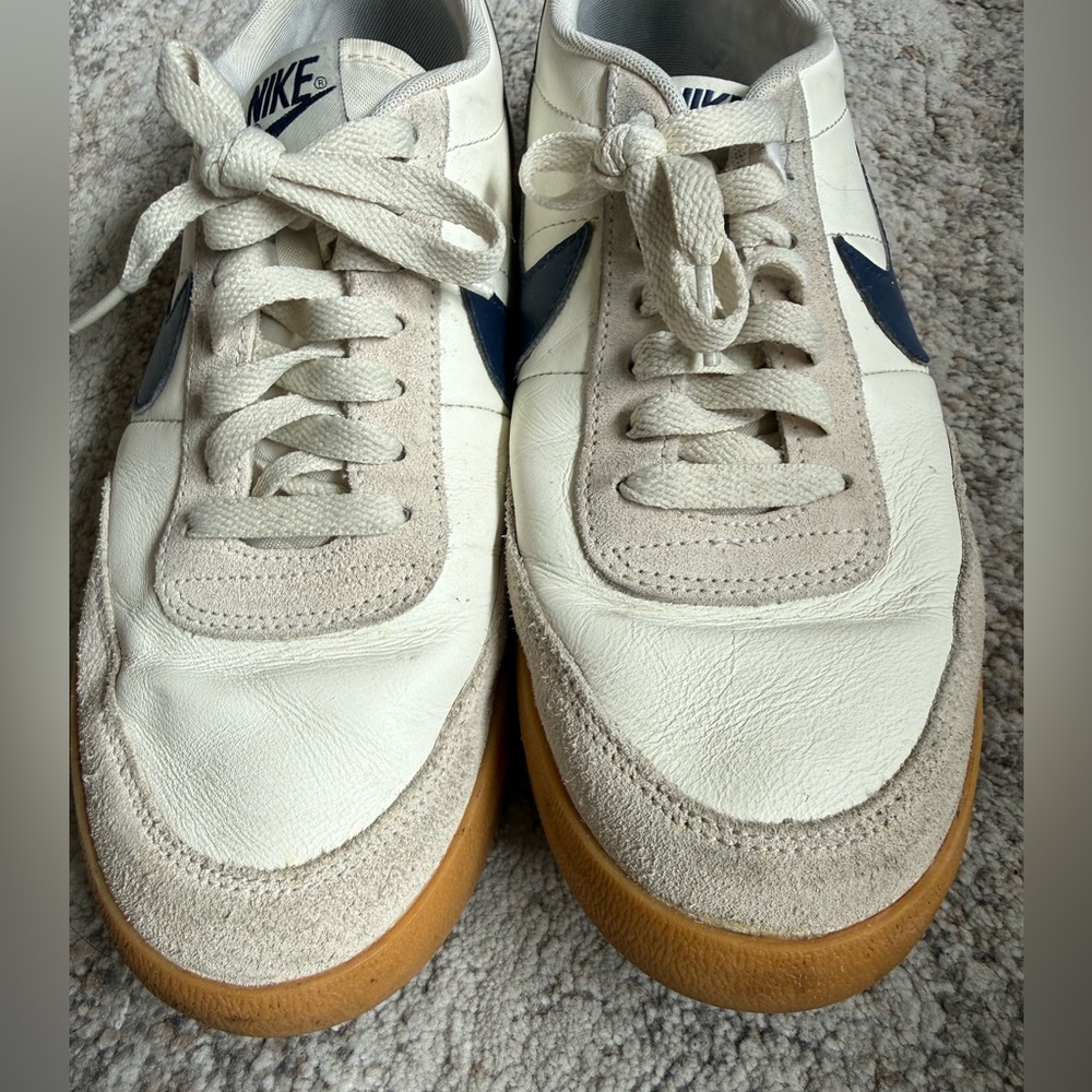 Nike Killshot Leather Shoe Navy Grey Sneakers Size 9.5 Athletic Comfort - Picture 3 of 9